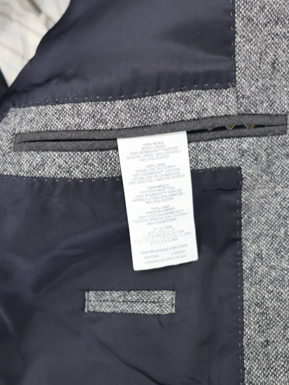 J Crew x Moon Sport Coat Mens 40R Ludlow British Wool Two Button Blazer Gray
